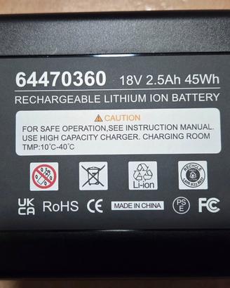 Batteria compatibile Karcher 18V 2.5ah