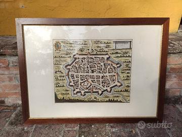 quadro mappa citta di Modena mura 