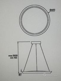 LAMPADA  SOSPENSIONE  LEDS C4 DI GROK
