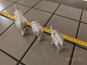 Tre Statua elefante portafortuna - Three Lucky ele