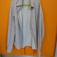 Camicia Sasch tg M a righe bianca e marrone