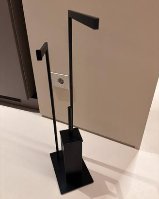 Piantana porta rotolo e porta scopino