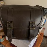 Franco cuoio Harley borsa moto cuoio laterale