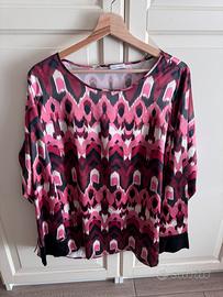 Maglia fiorella rubino