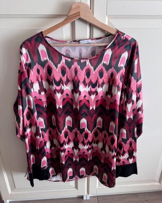 Maglia fiorella rubino