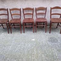 5 sedie Leggno massello più TAVOLO