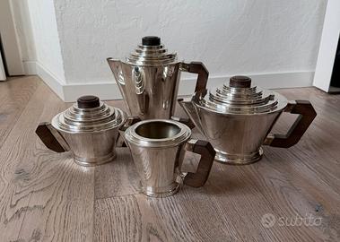 Set da thè placcato argento art decò