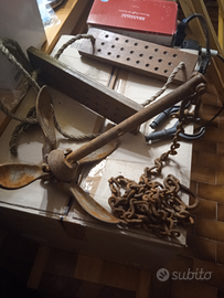 Ancora scaletta e corda per barca