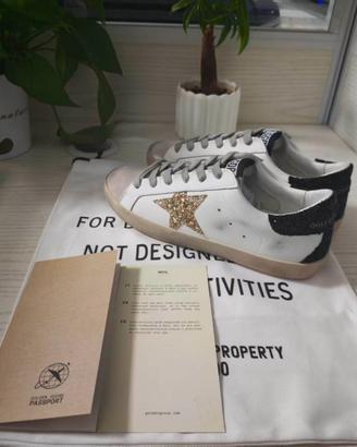 Golden Goose Super-Star glitter oro taglia 42NUOVE