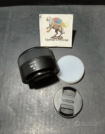 Nikon obiettivo Z 40 f 2 Full frame Autofocus