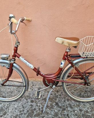 bici da donna con cestino e fanali funzionanti