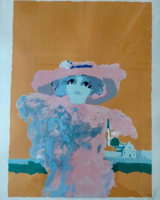 Litografia originale Renato Borsato vintage