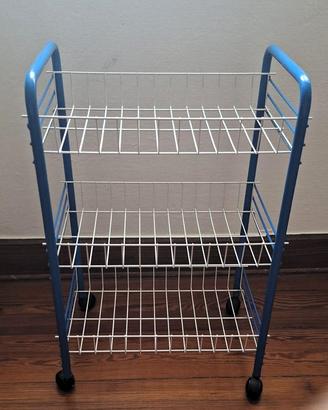 Carrello multiuso a 3 livelli su rotelline