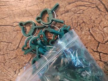 set 50 pezzi ganci clip giardinaggio piante fiori