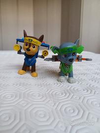 Paw Patrol Set Chase e Rocky Pup-Fu con zaino