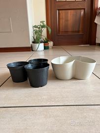 Set portavaso e 3 vasi