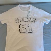 T-Shirt Guess Nuova - Bianca con Scritta "81