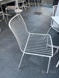 Sedia da bar o giardino Nolita  metallo bianco