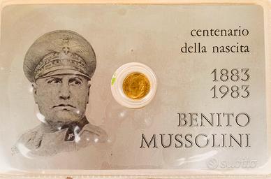 Benito Mussolini medaglia centenario