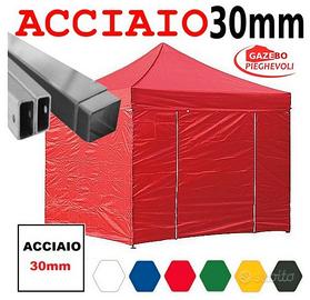 Gazebo pieghevole 3x3 rosso eventi automatico pvc