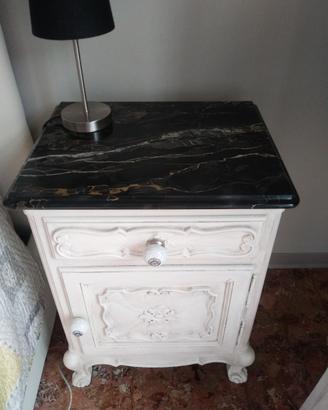 comò più 2 comodini shabby chic