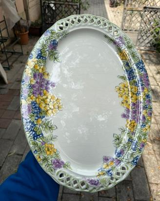 Grande vassoio floreale in ceramica Tiffany boutiq