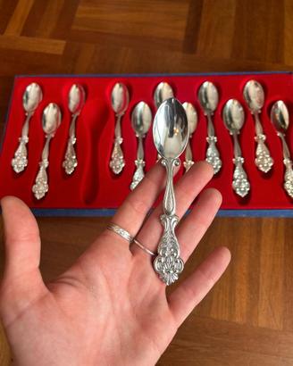 Set 12 Cucchiaini Vintage NIKRALL Argentato