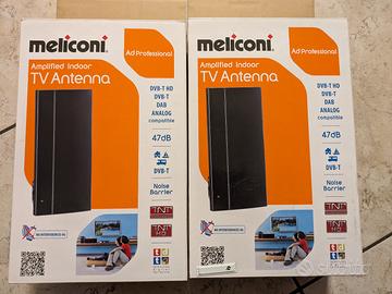 due Antenne TV amplificate per interni meliconi