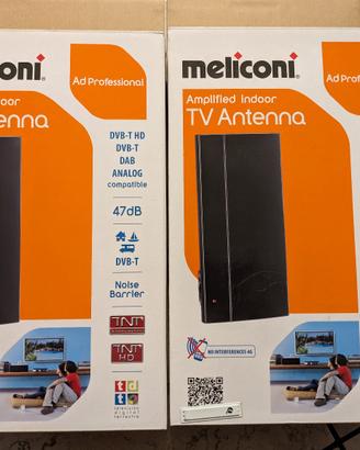 due Antenne TV amplificate per interni meliconi