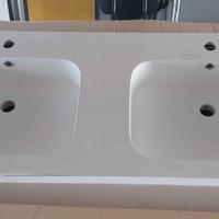 Lavabo 2 vasche in resina cm 120