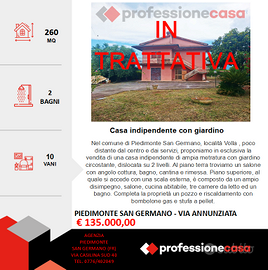 Casa singola con ampio spazio esterno