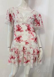 GUESS Vestito abito bianco fantasia floreale