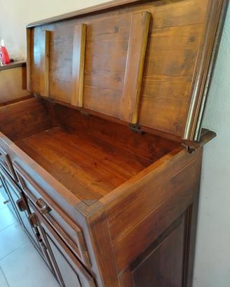 madia "panera" vintage in legno massiccio