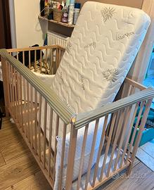 Lettino neonato +materasso e paracolpi