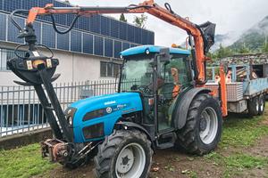 trattore landini rex 105 gt con gru .