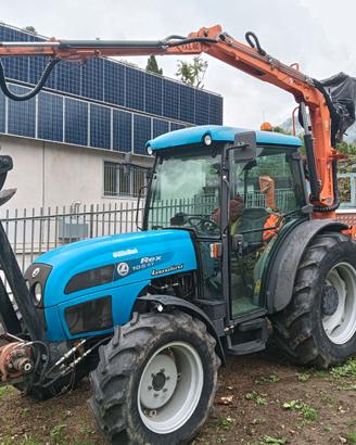 trattore landini rex 105 gt con gru .