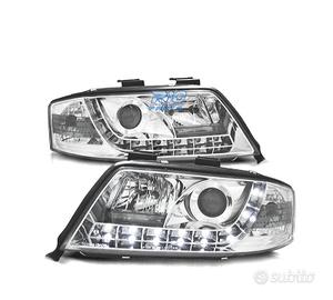 FARI AUDI A6 4B 97-99 LUCE DIURNA FONDO CROMATO