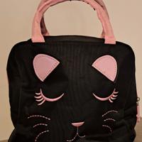 mini borsa frigo, porta pranzo, stile gatto 