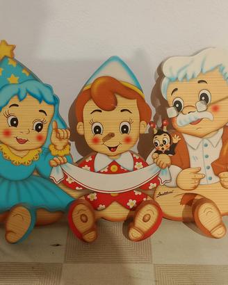 pinocchio decorazione parete/ appendiabiti 