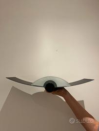 Lampada da parete in vetro satinato e metallo