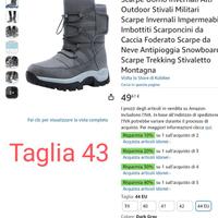 Stivaletti invernali uomo impermeabili NUOVI  N°43