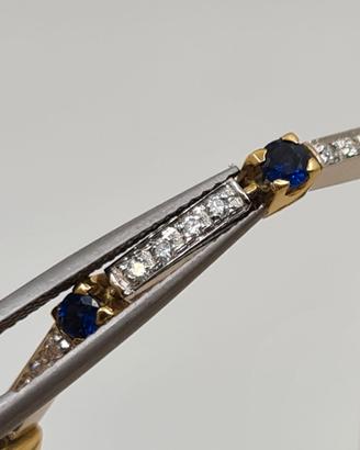 Bracciale Tennis Recarlo con Zaffiri e Diamanti