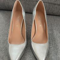 Scarpe tacco 10 cm argento