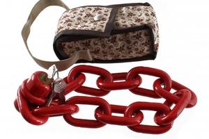 Lucchetto a catena rosso 58,5 mm