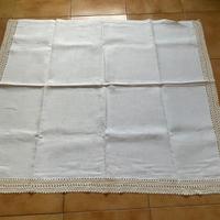 Tovaglia lino vintage fatta a mano coprifrattino