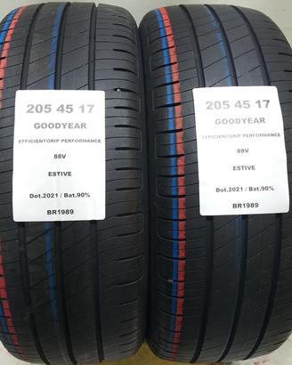 2 GOMME 205 45 17 GOODYEAR BR1989