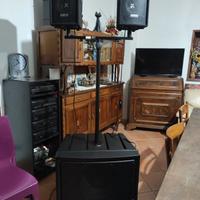 IMPIANTO PA SUBWOOFER ATTIVO + SATELLITI