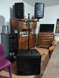 IMPIANTO PA SUBWOOFER ATTIVO + SATELLITI