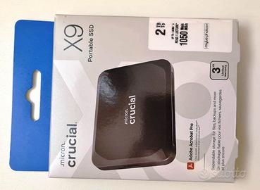 SSD 2TB Crucial X9 1050 MB/s - NUOVO