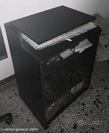 Vetrina porta tv libreria carrello piano rotante